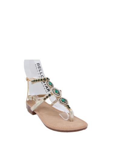 Grossiste Bello Star - sandales plate avec bijoux en fantaisie