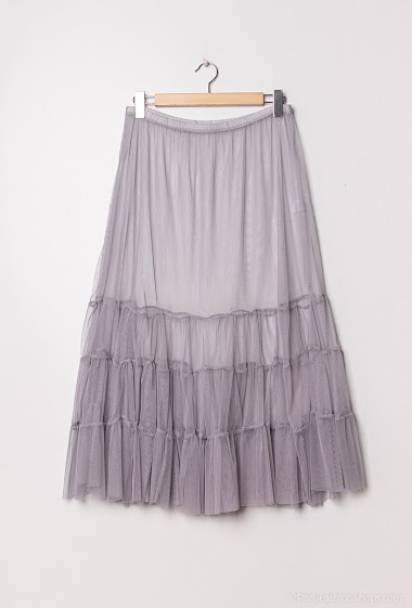 Wholesaler Bellove - Ruffled skirt in see-through tulle