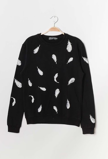 Großhändler Berry Denim - embroidery pattern sweatshirt