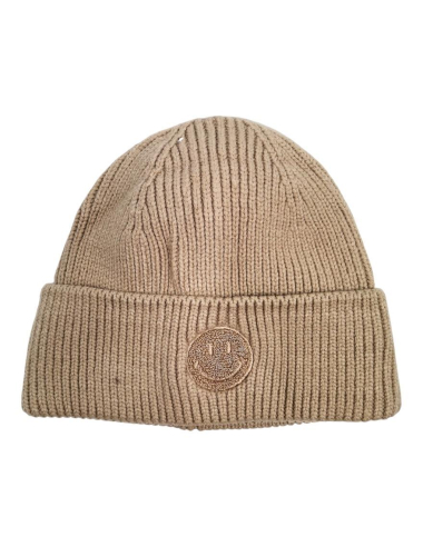 Wholesaler Best Angel-Fashion Kingdom - Plain simple beanie with smiley face on the cuff