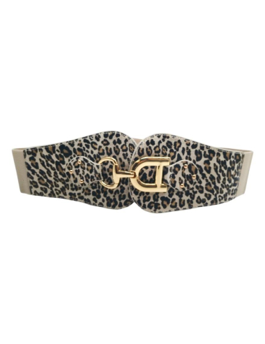 Wholesaler Best Angel-Fashion Kingdom - Wide elastic belt with leopard pattern