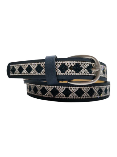 Wholesaler Best Angel-Fashion Kingdom - Thin belt with diamond pattern rhinestones