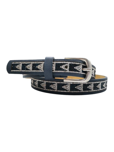 Wholesaler Best Angel-Fashion Kingdom - Thin belt with rhinestones in triangle pattern