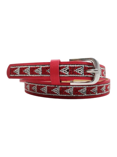 Wholesaler Best Angel-Fashion Kingdom - Thin belt with rhinestones in triangle pattern