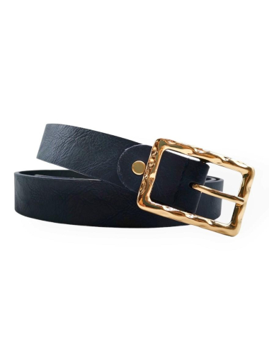 Wholesaler Best Angel-Fashion Kingdom - Single-color belt with simple gold buckle