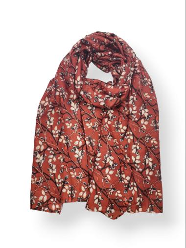 Wholesaler Best Angel-Fashion Kingdom - This women's scarf with a floral print and gilding merges nature and luxury