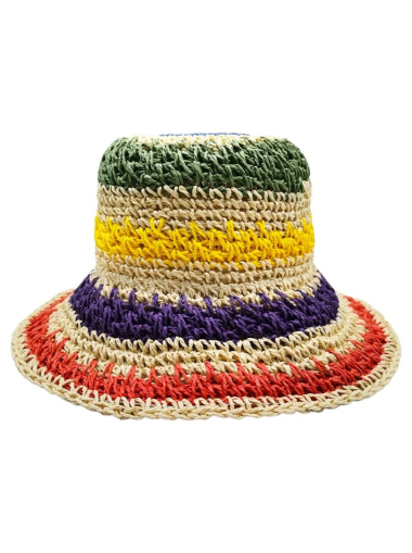 Grossiste Best Angel-Fashion Kingdom - Chapeau multicolore en paille papier