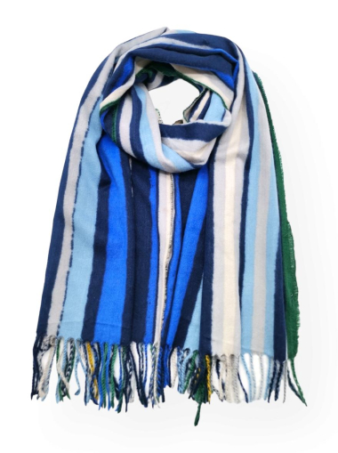 Wholesaler Best Angel-Fashion Kingdom - Long, multi-colored striped scarf with fringes