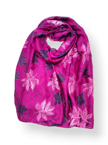 Wholesaler Best Angel-Fashion Kingdom - Long scarf with gilding and leaf print