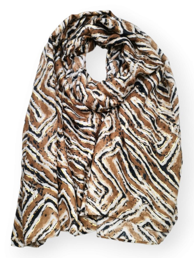 Großhändler Best Angel-Fashion Kingdom - Langer Schal für Damen mit Aufdruck und Vergoldung