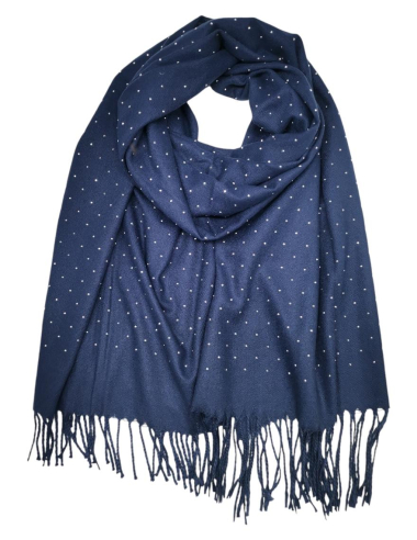 Wholesaler Best Angel-Fashion Kingdom - Plain fringed scarf with rhinestones