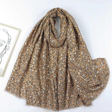 Großhändler Best Angel-Fashion Kingdom - Schal mit Blumendruck und Gold für Damen