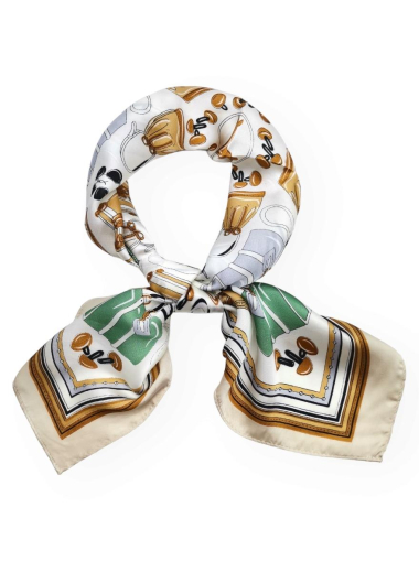Großhändler Best Angel-Fashion Kingdom - Quadratischer Schal mit Seideneffekt