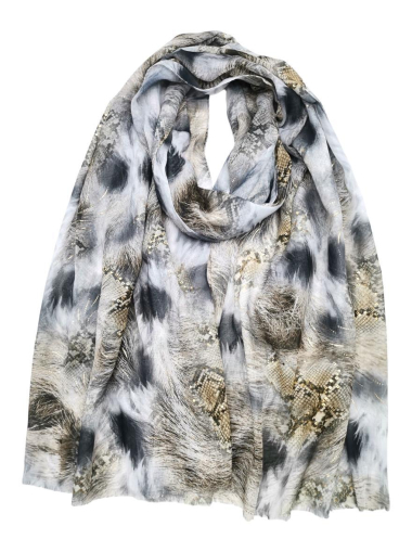 Großhändler Best Angel-Fashion Kingdom - Schal mit Animal-Print und Vergoldung