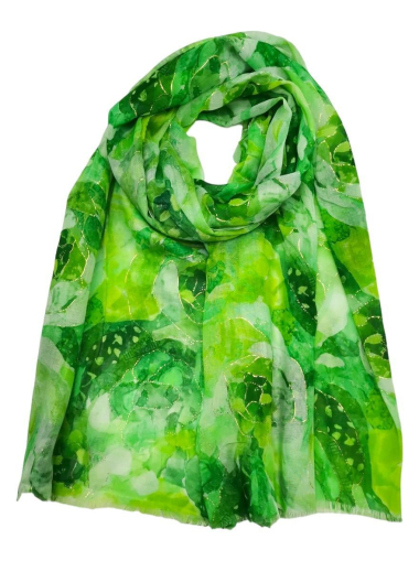 Wholesaler Best Angel-Fashion Kingdom - Printed scarf with flower pattern gilding