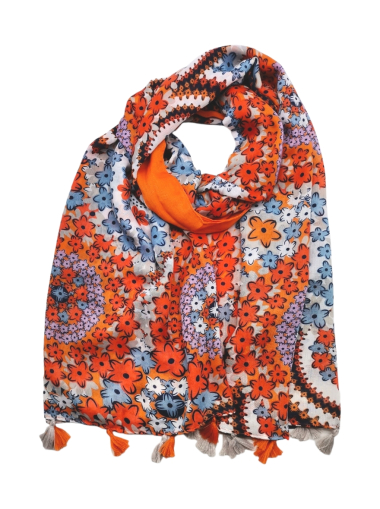 Großhändler Best Angel-Fashion Kingdom - Bedruckter Schal mit Pompon
