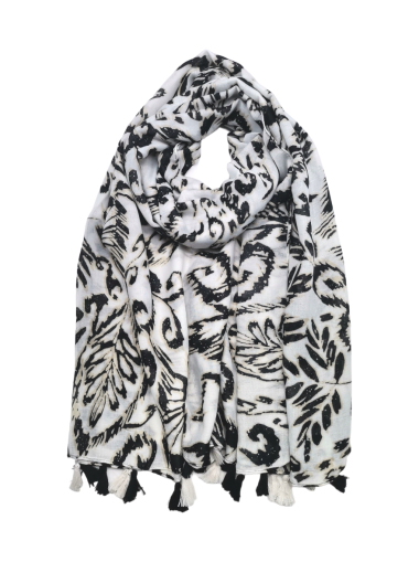 Wholesaler Best Angel-Fashion Kingdom - Printed scarf with pompom