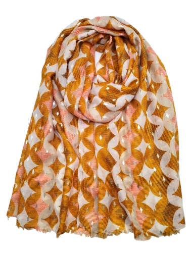 Wholesaler Best Angel-Fashion Kingdom - Tile print scarf with gilding