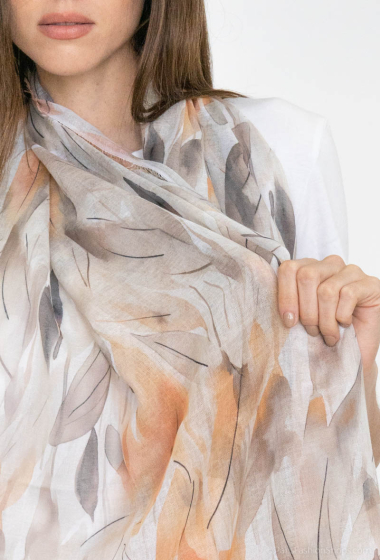 Großhändler Best Angel-Fashion Kingdom - Schal mit Blattmuster