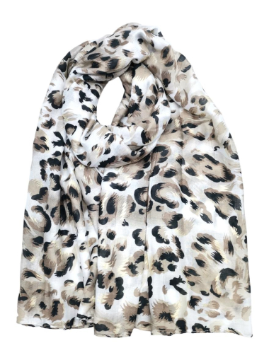 Wholesaler Best Angel-Fashion Kingdom - Leopard print scarf with gilding
