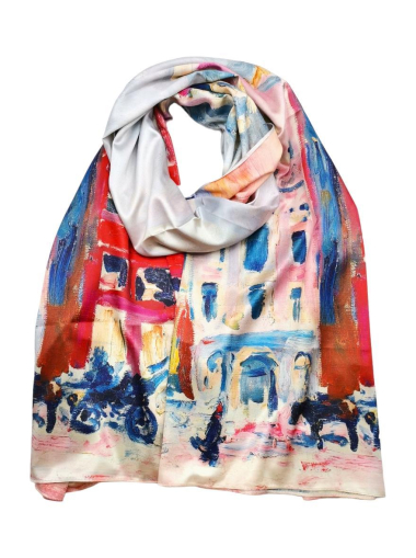 Großhändler Best Angel-Fashion Kingdom - Langer doppelseitiger Schal mit Seidengriff