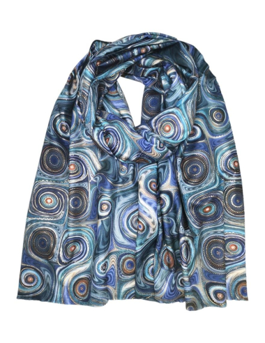 Wholesaler Best Angel-Fashion Kingdom - Swirl pattern scarf with gold foil