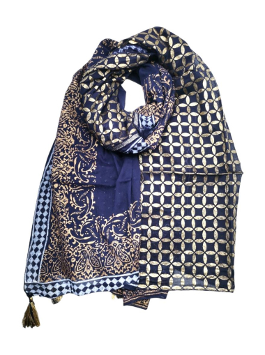 Wholesaler Best Angel-Fashion Kingdom - Cotton patchwork scarf with an oriental style