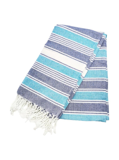 Wholesaler Best Angel-Fashion Kingdom - Flat weave beach fouta with two-tone stripes