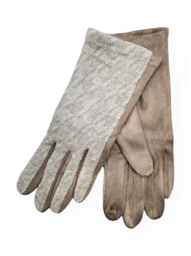 Wholesaler Best Angel-Fashion Kingdom - Single-color glove with houndstooth pattern