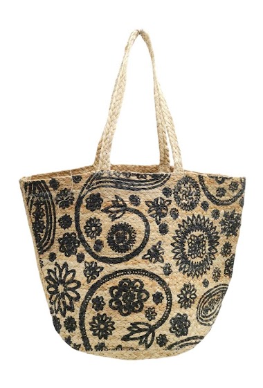 Wholesaler Best Angel-Fashion Kingdom - Large jute bag with floral pattern