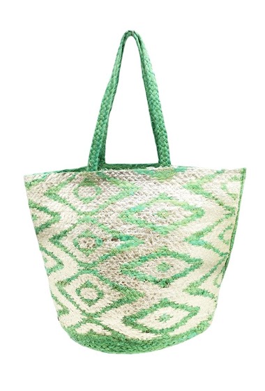 Wholesaler Best Angel-Fashion Kingdom - Large jute bag with a diamond pattern