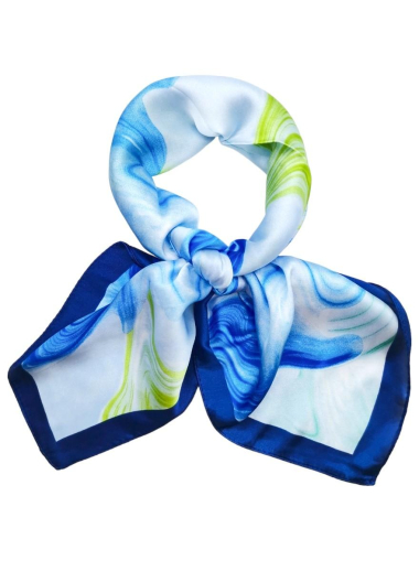 Wholesaler Best Angel-Fashion Kingdom - Small square silk-touch scarf with abstract pattern