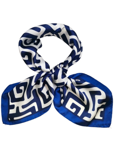 Grossiste Best Angel-Fashion Kingdom - Petit foulard carré au toucher soie avec motif géométrique