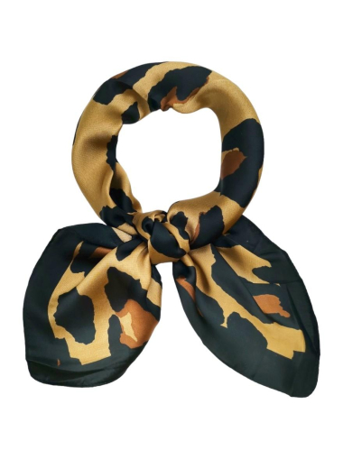 Grossiste Best Angel-Fashion Kingdom - Petit foulard carré au toucher soie avec motif léopard