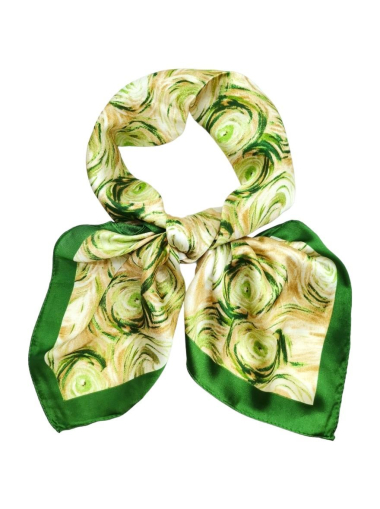 Wholesaler Best Angel-Fashion Kingdom - Small square silk-touch scarf with swirl pattern