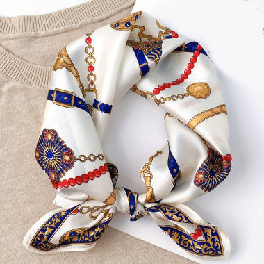 Wholesaler Best Angel-Fashion Kingdom - Small square scarf with an elegant silk feel