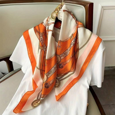 Großhändler Best Angel-Fashion Kingdom - Kleiner quadratischer Schal mit elegantem Seidengefühl