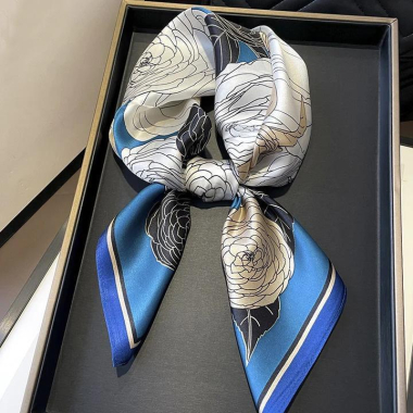 Mayorista Best Angel-Fashion Kingdom - Pañuelo cuadrado pequeño de flores con tacto de seda