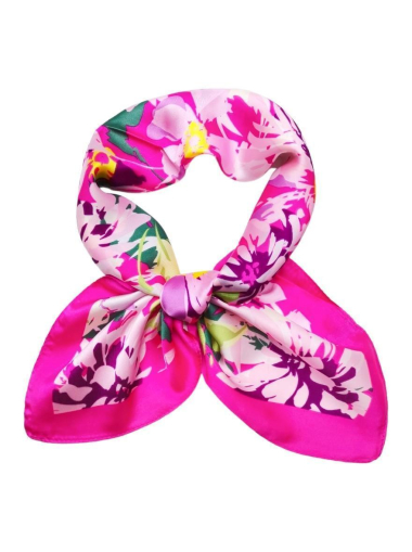 Wholesaler Best Angel-Fashion Kingdom - Small square floral scarf with a silk feel