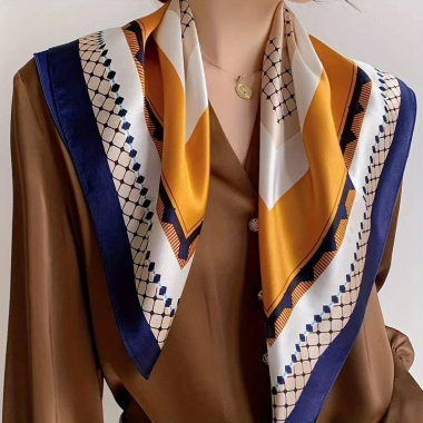 Grossiste Best Angel-Fashion Kingdom - Petit foulard classique carré au toucher soie