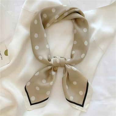 Wholesaler Best Angel-Fashion Kingdom - Small square polka dot scarf with a silk feel