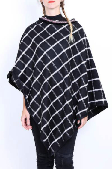Wholesaler Best Angel-Fashion Kingdom - Checked poncho for women