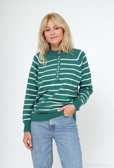 Wholesaler BIGDART - Striped sweater with button