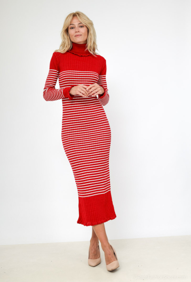 Wholesaler BIGDART - Bodycon dress with stripe