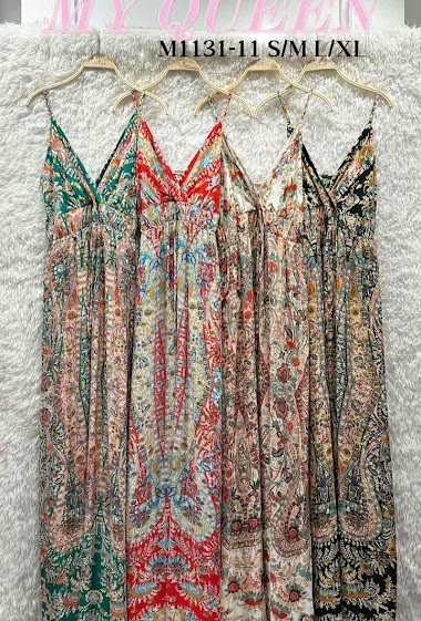 Wholesaler Big Liuli - Patterned suspender dress