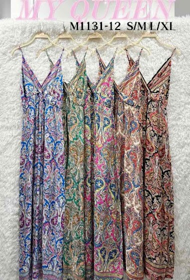 Wholesaler Big Liuli - Patterned suspender dress