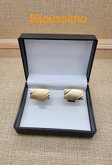 Großhändler Bijoussimo - Gold cufflink with box