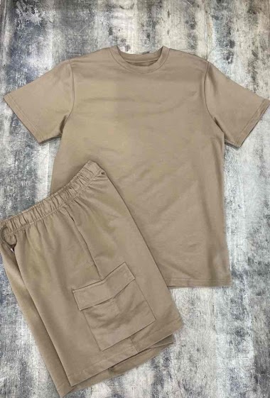 Conjunto de camiseta/pantalones cortos con bolsillo tipo cargo
