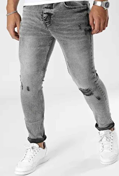 Wholesaler Black Industry - Men's Gray Skinny Jeans Black Industry
