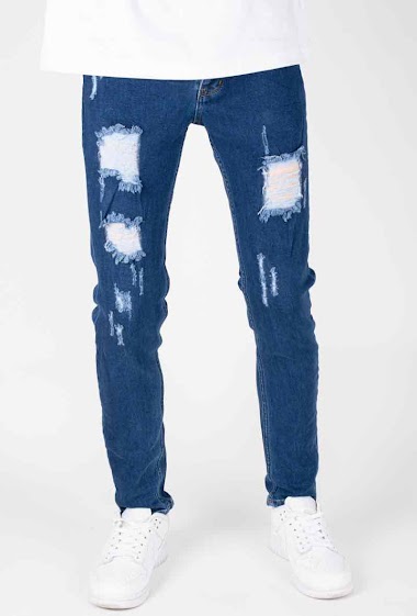Wholesaler Black Industry - Men's Slim Blue Jeans Black Industry